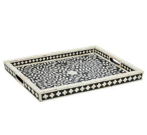 Bone Inlay Serving Tray <b>Kitchen</b> <b>Decoration</b> Best Quality <b>Decorative</b> Trays Most Demanding Bone Inlay Tray - Product Image 1