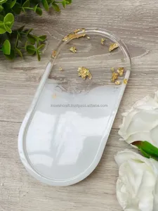 Designer Food Safe Resin Serving Tray With Resin & <b>MOP</b> Inlay Design Dinnerware breakfast Food & <b>Dry</b> Fruits Serving Tray - Product Image 4