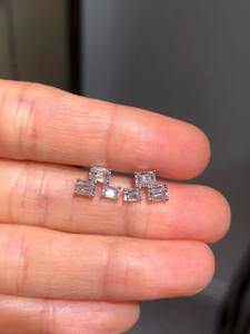 1.30CT Lab Grown Diamond Stud Earrings 14K White Gold Minimal Diamond Earrings for Women Elegant Fine Jewelry <b>Gift</b> - Product Image 6