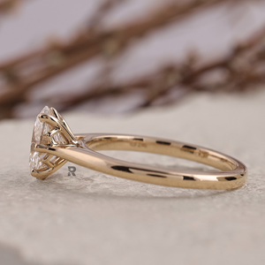 Anillo de Compromiso con Diamante CVD Cultivado en Laboratorio, Corte Ovalado, Certificado IGI, 1-5ct VS1, Oro 14K/18K/PT950, Joyería Personalizada - Product Image 5