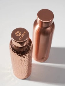 Copper <b>Water</b> <b>Bottle</b> Pure Copper Reusable Drinking <b>Bottle</b> For <b>Daily</b> Healthy Hydration Home Office Travel Fitness Outdoor Use - Product Image 6