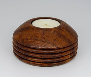 Modern Geometric Groove Design Wooden <b>Tea</b> Light Holder Decorative Candle <b>Stand</b> for Living Room and Office Decorative Item - Product Image 5