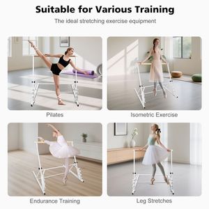 Barre de ballet en bois massif blanc, réglable de 31,5 à 39,5 pouces, pour barres horizontales et entraînement de danse - Product Image 6