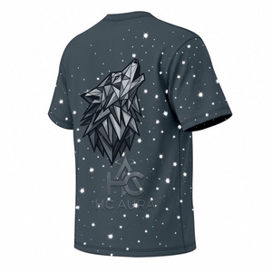 T-shirt Homme Premium Durable Nouvelle Collection Tendance Imprimé Galaxie Étoilée Coupe Oversize Motif Cosmique Manches Courtes Streetwear - Product Image 5