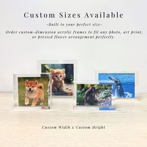 [Holar] Cadre photo magnétique en acrylique transparent rectangulaire double face fabriqué à Taïwan pour la décoration de la maison - Product Image 4