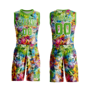 ชุดบาสเก็ตบอล BIN FATEH เสื้อเจอร์ซีย์ กางเกงขาสั้น ชุดพิมพ์ลายแบบ Sublimation ระบายอากาศได้ดี แห้งเร็ว ชุดฝึกซ้อมบาสเก็ตบอลสำหรับเยาวชน - Product Image 1