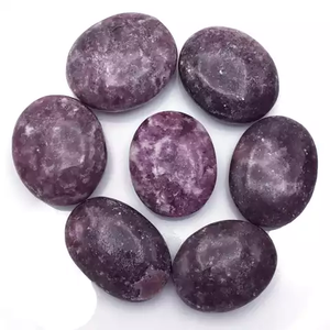 Piedra de Lepidolita Púrpura Natural, Pulida, Ovalada, para Decoración del Hogar, Feng Shui, Regalo - Product Image 2