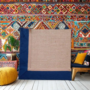 Alfombra de yute hecha a mano exótica, Alfombra tejida Natural ecológica para dormitorio bohemio, sala de estar, decoración del hogar, diseño llamativo duradero - Product Image 3