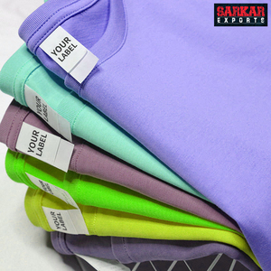 เสื้อยืดคอกลมสีพื้นผ้าฝ้าย 100% สำหรับผู้ชาย ออกแบบลายพิมพ์ได้ตามต้องการ น้ำหนัก 250 กรัม ทรงปกติ แขนสั้น ผ้าถัก สวมใส่สบาย - Product Image 2