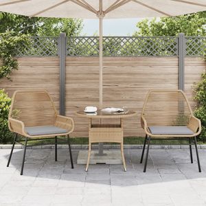 Chaise de jardin en rotin PE brun résistant aux UV, sièges d'extérieur élégants et résistants aux intempéries - Product Image 3