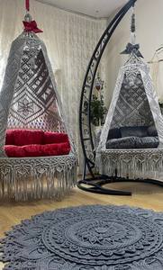 Columpio doble de macramé, columpio de patio, columpio de jardín de macramé, regalo de inauguración de casa, columpio - Product Image 3