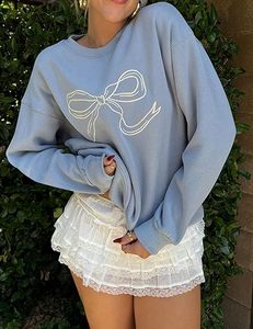 <b>Y2K</b> Women Cute Hooded Oversized Pullover Sweatshirts Eco-Friendly 100% Cotton Solid Pattern Winter Fashion <b>Tops</b> - Product Image 5