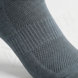 Crew <b>Socks</b> Solid Gray Knitted Breathable Polyester Spandex <b>Running</b> Athletic Summer Adults Regular Style - Product Image 5