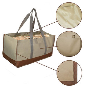 Sac de transport pour bûches en toile cirée avec ensemble en cuir pour cheminée, idéal pour le camping - Product Image 6