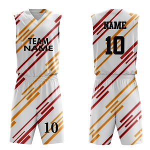Tenues de basketball personnalisées pas chères, grandes tailles, respirantes, séchage rapide, légères, impression numérique, 100% polyester, pour entraînement adulte - Product Image 4