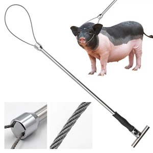 Farm Equipment Animal Catch Pole Heavy Duty Steel Wire Noose Pig <b>Holder</b> Dog <b>Control</b> Tool for Calf Goat Hog Management - Product Image 4