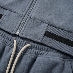 <b>Men's</b> Gray Tracksuit <b>Jacket</b> With Zipper Stand Collar Full Sleeve Side Pockets Casual Sportswear Autumn Wear - Product Image 5