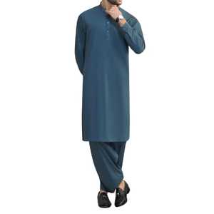 Shalwar Kameez para Hombre de Primera Calidad Hecho en Fábrica, Estilo Tradicional, Algodón, Ropa de Verano de Secado Rápido, Color Sólido, Informal, para Bodas y Fiestas - Product Image 1