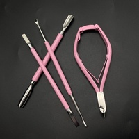 Kit de manucure pédicure pour ongles Clipper Pince à cuticules Poussoir à ongles Logo gravé personnalisé Outils durables