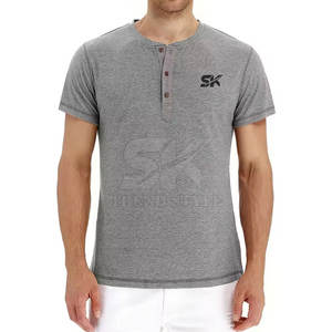 T-shirts Henley unis pour hommes, nouveau style populaire, taille personnalisée, meilleure qualité - Product Image 2