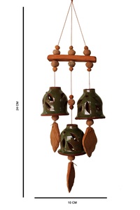Campanas de Viento Modernas de Terracota de Diseño, Colección Decorativa para Decoración del Hogar Estilo Rústico, Hechas a Mano, Fáciles de Instalar - Product Image 3