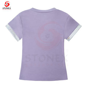 เสื้อยืดพิมพ์ลายแบบมีกระเป๋า ผ้าเนื้อดี เป็นมิตรกับสิ่งแวดล้อม สำหรับผู้หญิง แขนสั้น ทรงปกติ แห้งเร็ว ระบายอากาศดี มีสไตล์ คุณภาพสูง - Product Image 3