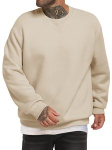 Sweat-shirt pour homme en coton 100% respirant, anti-rétrécissement, col rond, molletonné, décontracté, confortable, prix bas, nouvelle arrivée - Product Image 1