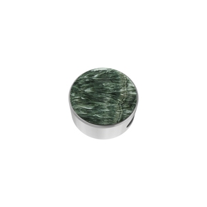 Premium Silver Plated 925 Sterling Silver Classic Slider Seraphinite Mix Shapes Spring <b>Lock</b> <b>Cable</b> Chain Bezel Setting Gift - Product Image 4