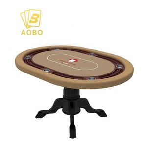 Mesa de Póker Redonda Contemporánea y Profesional Personalizable de <span class=keywords><strong>Caino</strong></span> con Patas Cuadradas - Product Image 4