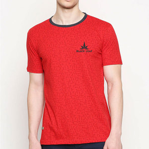 2026 New Style Custom Logo Printed T-Shirt Men 100% Cotton Lightweight Regular Fit Soft Fabric BLACK <b>LEAF</b> Canvas Breathable - Product Image 2