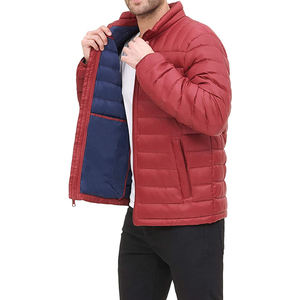 New Fashion High Quality <b>Men's</b> Waterproof Puffer <b>Jacket</b> Stand Collar Winter Season Customized Printed Front Customized Color - Product Image 3