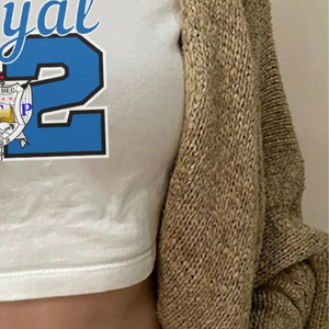 T-shirt court Sigma Gamma Rho pour femme, à manches courtes, ajusté, décontracté, tendance, streetwear, confortable pour tous les jours, OEM ODM - Product Image 5