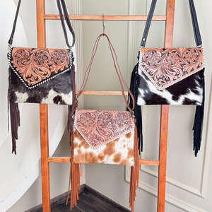 Enveloppe en cuir usiné à la main pour femmes, nouvelle tendance, sac à bandoulière à franges, sacs à bandoulière de créateur de haute qualité - Product Image 5