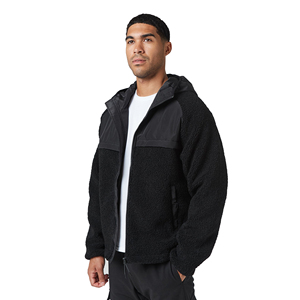 Veste polaire épaisse pour homme 350 GSM, douce, chaude, respirante, col montant, fermeture éclair intégrale, pour activités de plein air, randonnée, camping, vêtements de travail, OEM, marque privée - Product Image 3