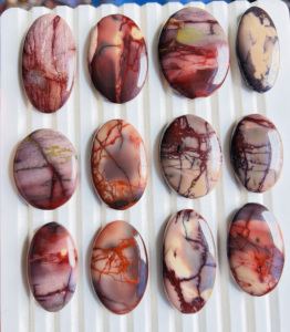 Cabochon de jaspe mookite 100 % naturel, pierre précieuse brute, jaspe mookite poli à la main, jaspe lisse et poli pour la fabrication de bijoux - Product Image 1
