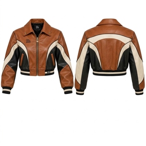 Chaqueta de Cuero para Mujer, Estilo Motero Personalizada, Material de Cuero Resistente, Cierre de Cremallera Metálica, Ajuste Cómodo, Prenda de Moda OEM - Product Image 4