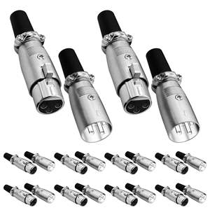 5 Core <b>XLR</b> <b>Microphone</b> Plug 20 Pair Set 3 Pin Male Female Audio Connectors - Product Image 1