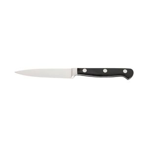 Couteaux d'office de cuisine noirs à triple rivet avec lame droite argentée et talon en métal pour l'épluchage des légumes et des fruits - Product Image 1