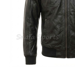 Custom <b>Suede</b> Leather <b>Jacket</b> High Quality Luxury Zip up <b>Jacket</b> for Men Winter Bomber Biker wear <b>Jacket</b> - Product Image 4