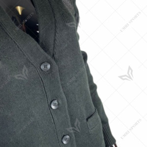 Cárdigan universitario de acrílico suave tejido a medida para hermandades, cárdigan DST de la hermandad Delta, suéter de chenilla negro de cuello alto largo - Product Image 5