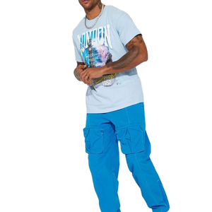 SIRIUS SPORTS Men's Neon <b>Green</b> 100% Cotton <b>Cargo</b> <b>Pants</b> Quick Dry Lightweight High Elastic Waist Multiple Pockets Unisex Winter - Product Image 4