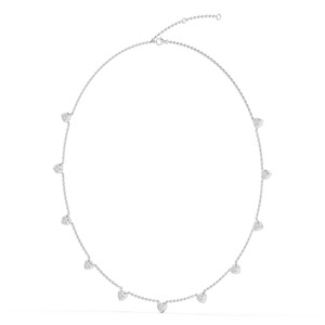 Collier avec pendentif en diamant de laboratoire taille cœur 3,30 CTW, clarté VS+, or rose 9K, bijoux de luxe, 16 pouces - Product Image 3