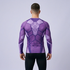 Custom Long Sleeve Men Compression Shirt Tight Athletic Base Layer Gym Training Running Sports Fitness Quick Dry Top ODM - Product Image 2