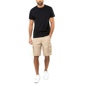 Pantalones Cortos Cargo Color Caqui para Hombre, Cintura Media, Cierre de Botones, Estilo Bermuda, Casuales, con Múltiples Bolsillos, Tejido Transpirable - Product Image 2