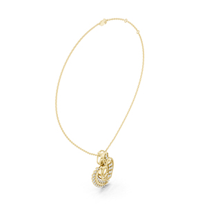 Collier pendentif cœur en or jaune 14 carats avec diamant de laboratoire, chaîne à maillons, bijoux fins pour femme, cadeau pour mariage ou fête - Product Image 2