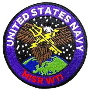 3D Embossed Denim Patch Embroidered Rectangle Shape <b>Sew</b>-On Fabric Badge with Eagle and American Flag Design for Cloth - Product Image 5