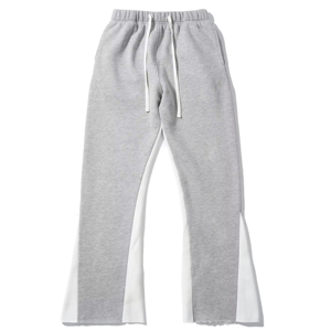 2026 New Arrival Men Flared Sweatpants Elastic Waist Two Tone Panel <b>Joggers</b> <b>Slim</b> Fit Flare Leg Casual Stylish Streetwear Pants - Product Image 1