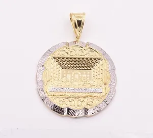 Colgante de la Última Cena de los Apóstoles de 3 Pulgadas, Corte Diamante, Oro Amarillo y Blanco Real de 10K, Amuleto Masculino - Product Image 1