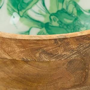 Bol en bois de manguier avec autocollant, qualité constante et finition professionnelle, idéal pour les marchés culinaires et de décoration modernes - Product Image 3