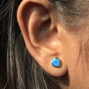 Handmade Wholesale Fashion Jewelry 925 Sterling <b>Silver</b> Blue Heart Jugnu <b>Stud</b> <b>Earrings</b> Ethnic Style Dangle Jhumki for Women - Product Image 2